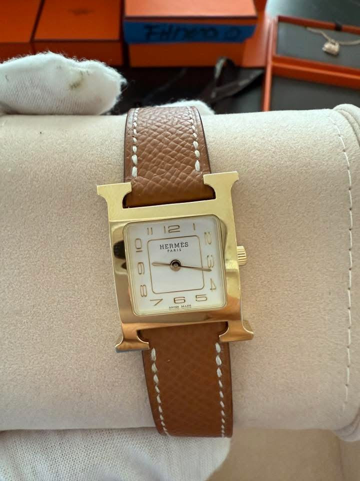 Hermes H Watch Gold Mini Model S 25mm