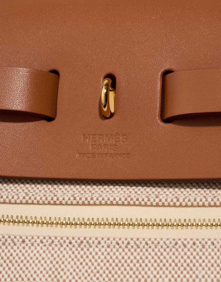 Hermes Herbag 31  Vache Hunter / Toile Écru / Beige / Fauve