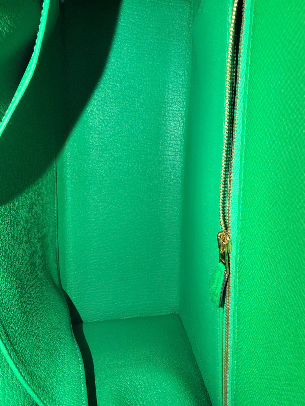 Kelly Sellier 32 Green Bambou Epsom Gold Hardware