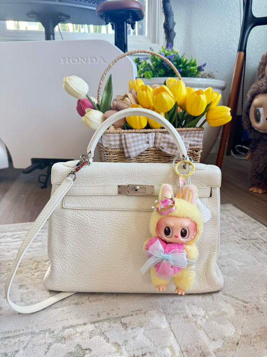 Hermes Kelly 32 Blanc Retourne Palladium Hardware