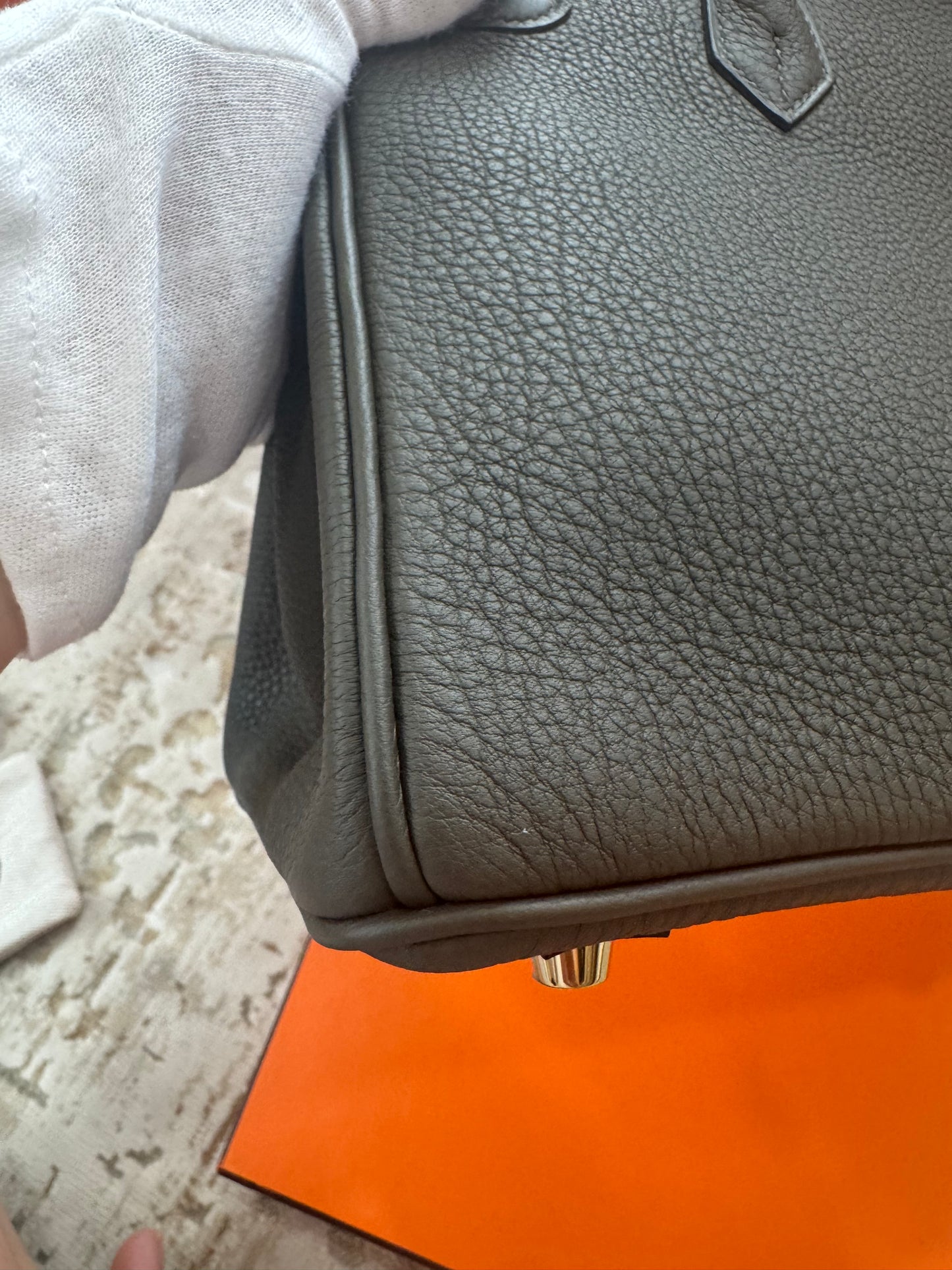 Hermes Birkin 25 Eucalyptus Togo With Gold Hardware