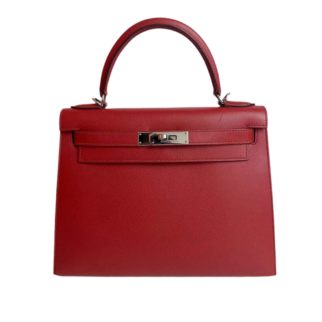Kelly Sellier 28 Rouge Casaque Palladium Hardware