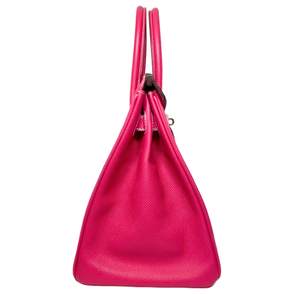 Birkin 30 Rose Tyrien Epsom Palladium Hardware