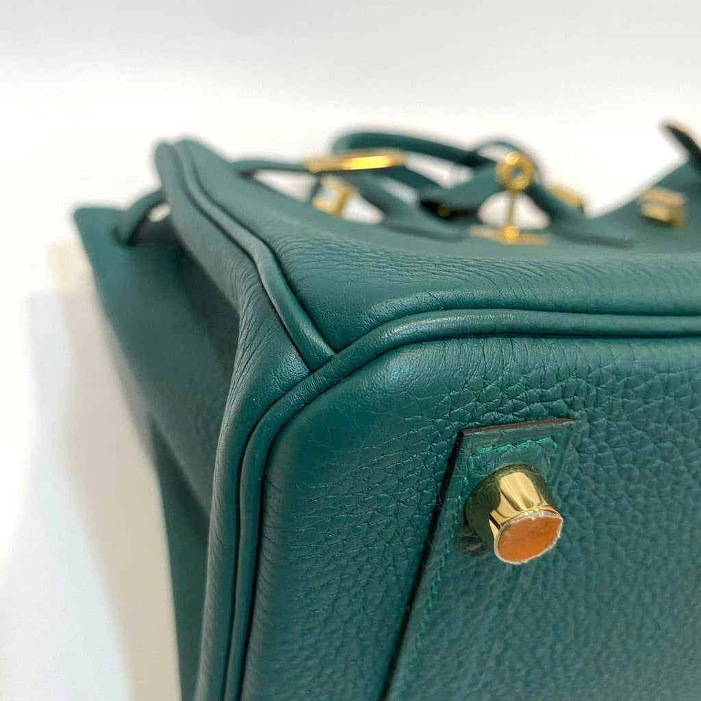 Birkin 25 Malachite Togo Gold Hardware