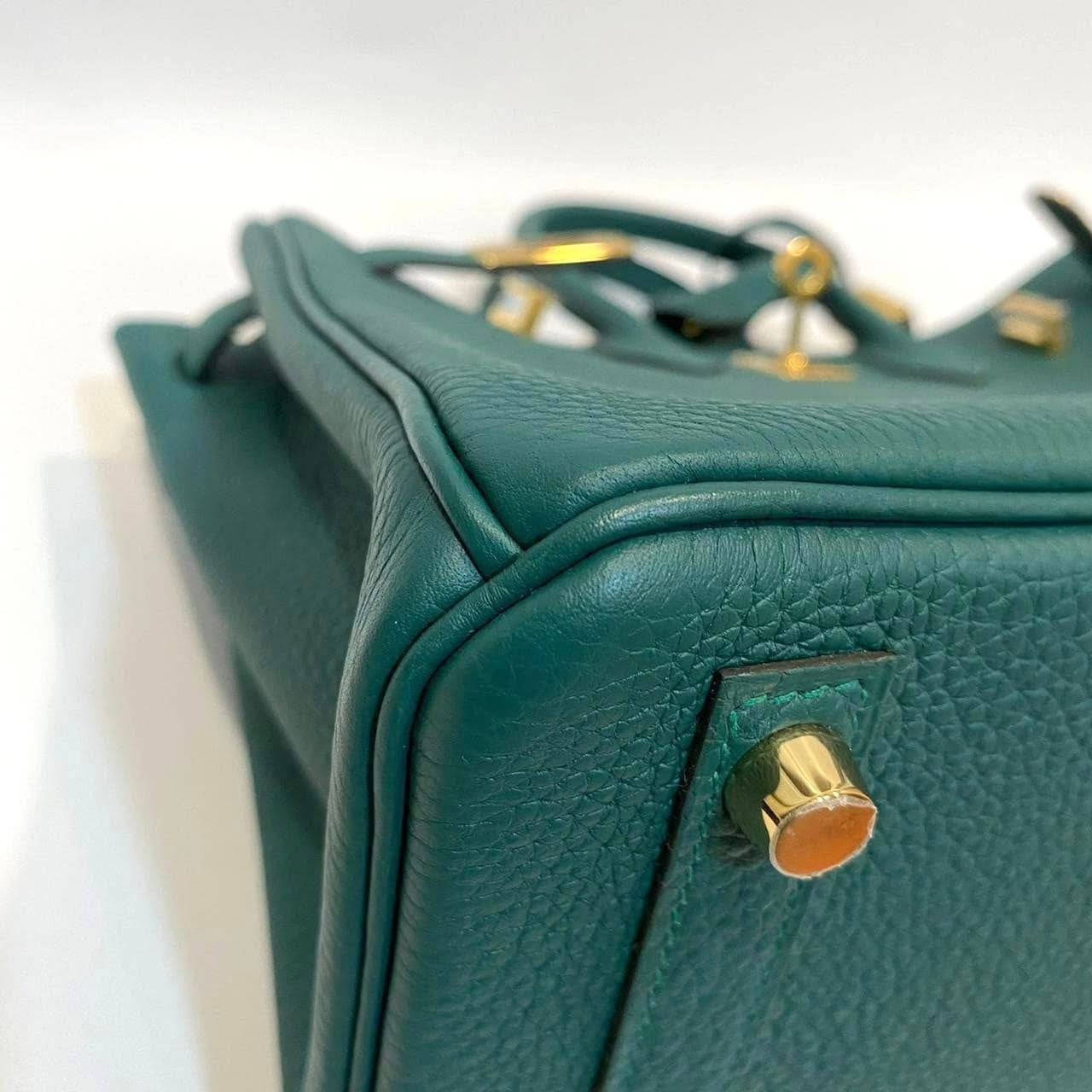 HERMES - BIRKIN 25 MALACHITE TOGO GOLD HARDWARE