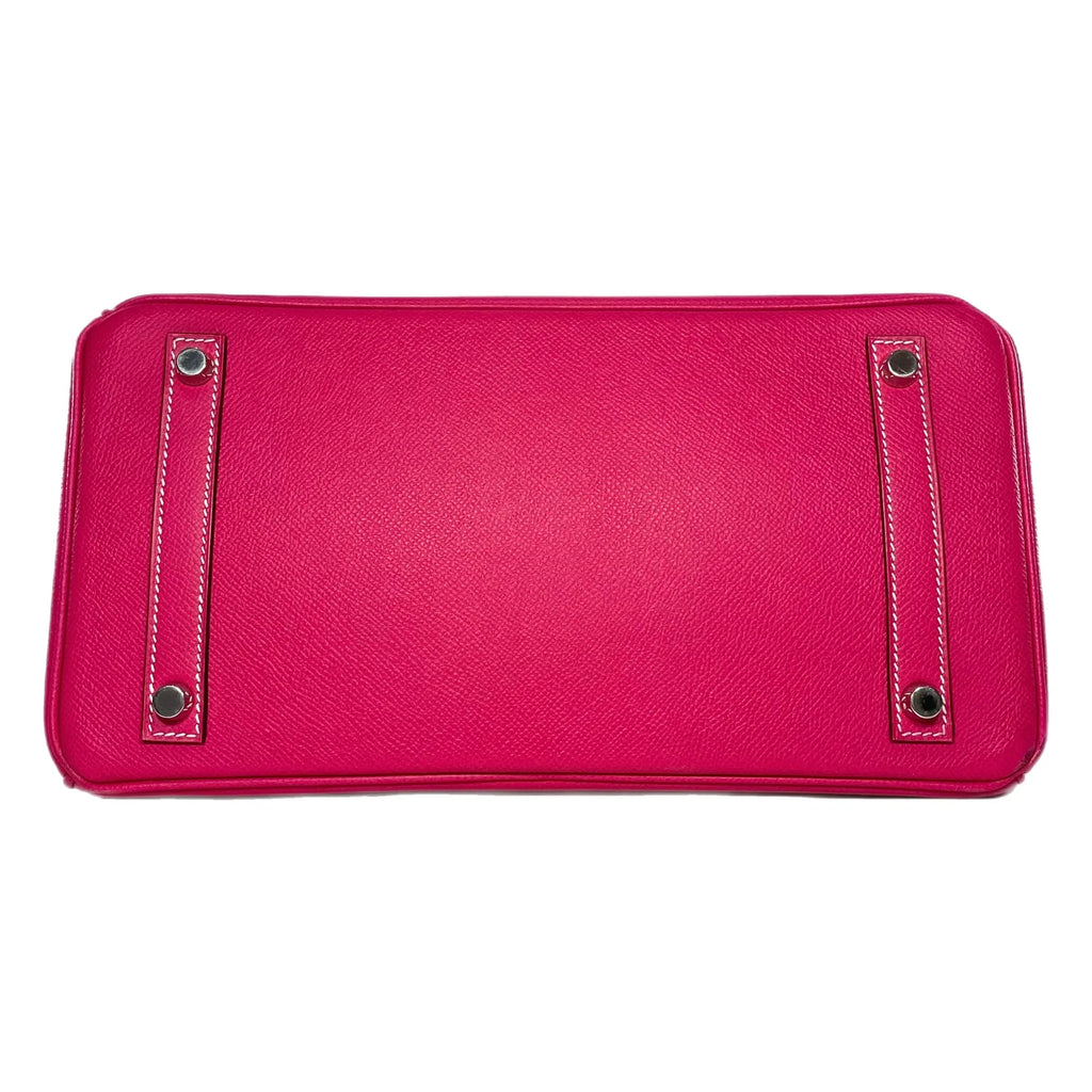 Birkin 30 Rose Tyrien Epsom Palladium Hardware