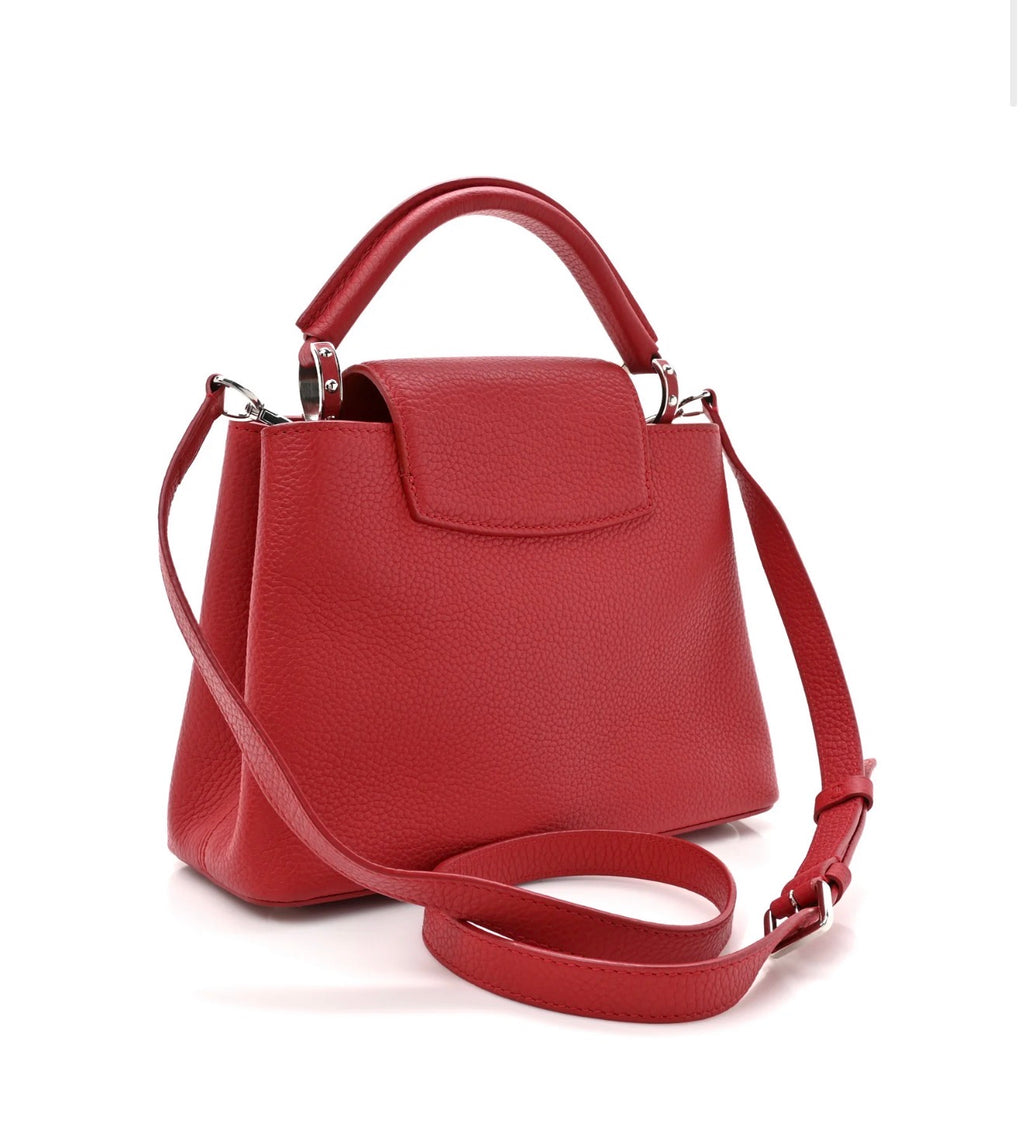 LOUIS VUITTON Taurillon Capucines BB Scarlet Red