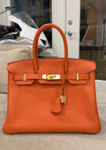 Birkin 30 Orange Togo Gold Hardware