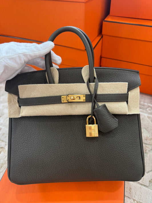 Hermes Birkin 25 Eucalyptus Togo With Gold Hardware