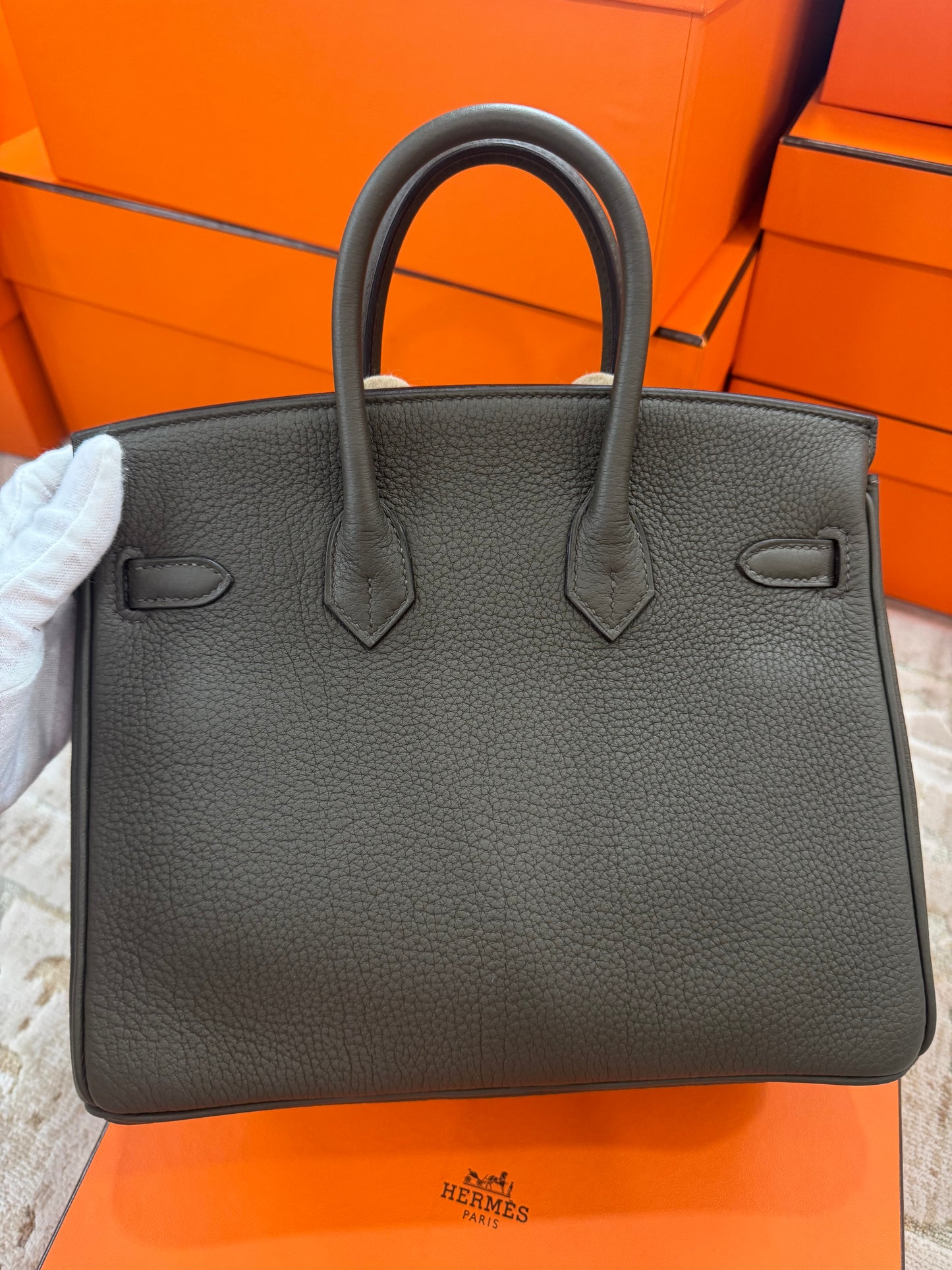 Hermes Birkin 25 Eucalyptus Togo With Gold Hardware