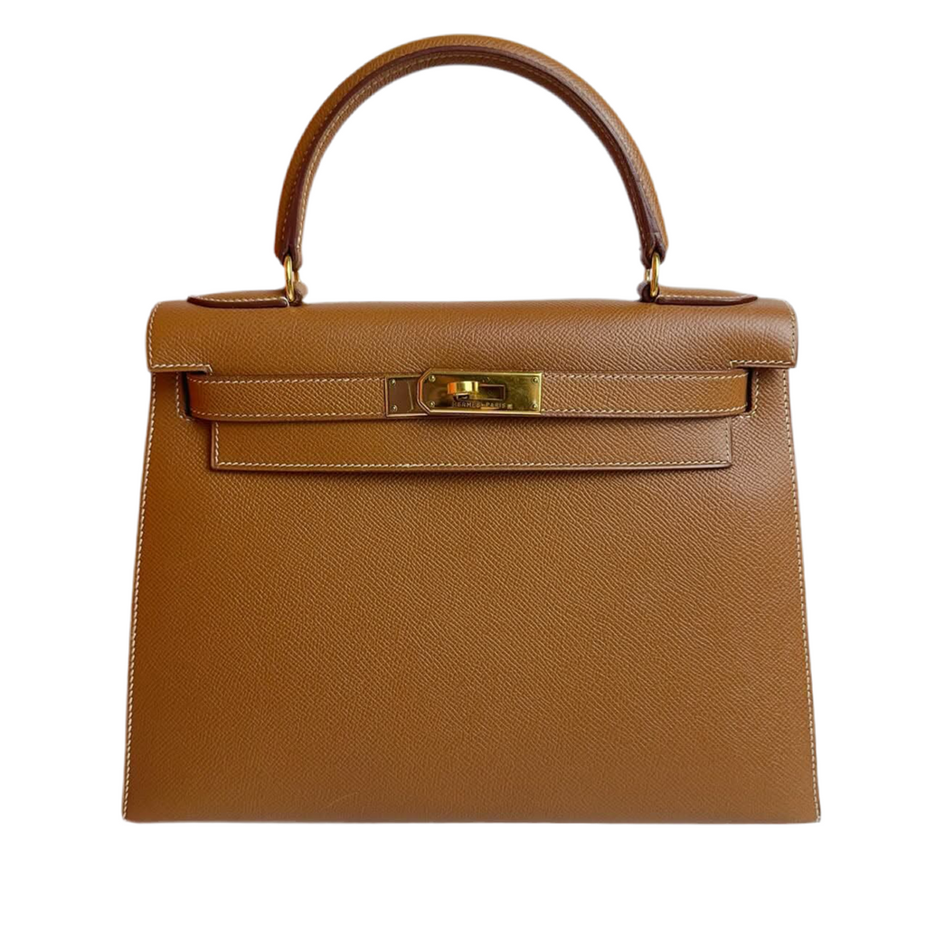 Hermes Kelly Sellier 28 Gold Epsom Gold Hardware