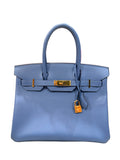 Birkin 30 Blue Paradise Epsom With Gold Hardware