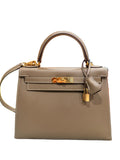 Kelly Sellier 28 Etoupe Epsom Gold Hardware