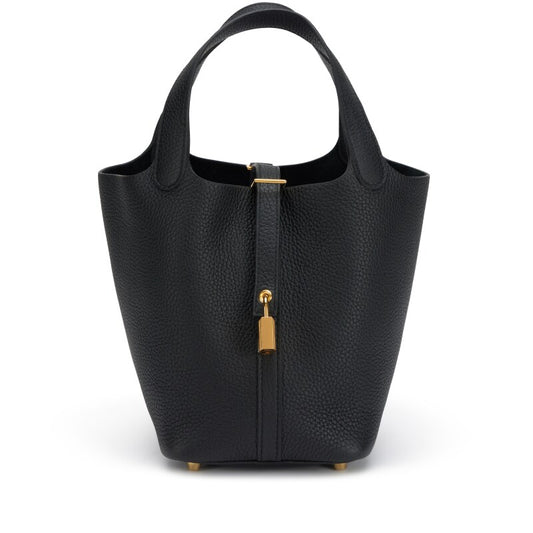 HERMES - PICOTIN 18 BLACK CLEMENCE GOLD HARDWARE