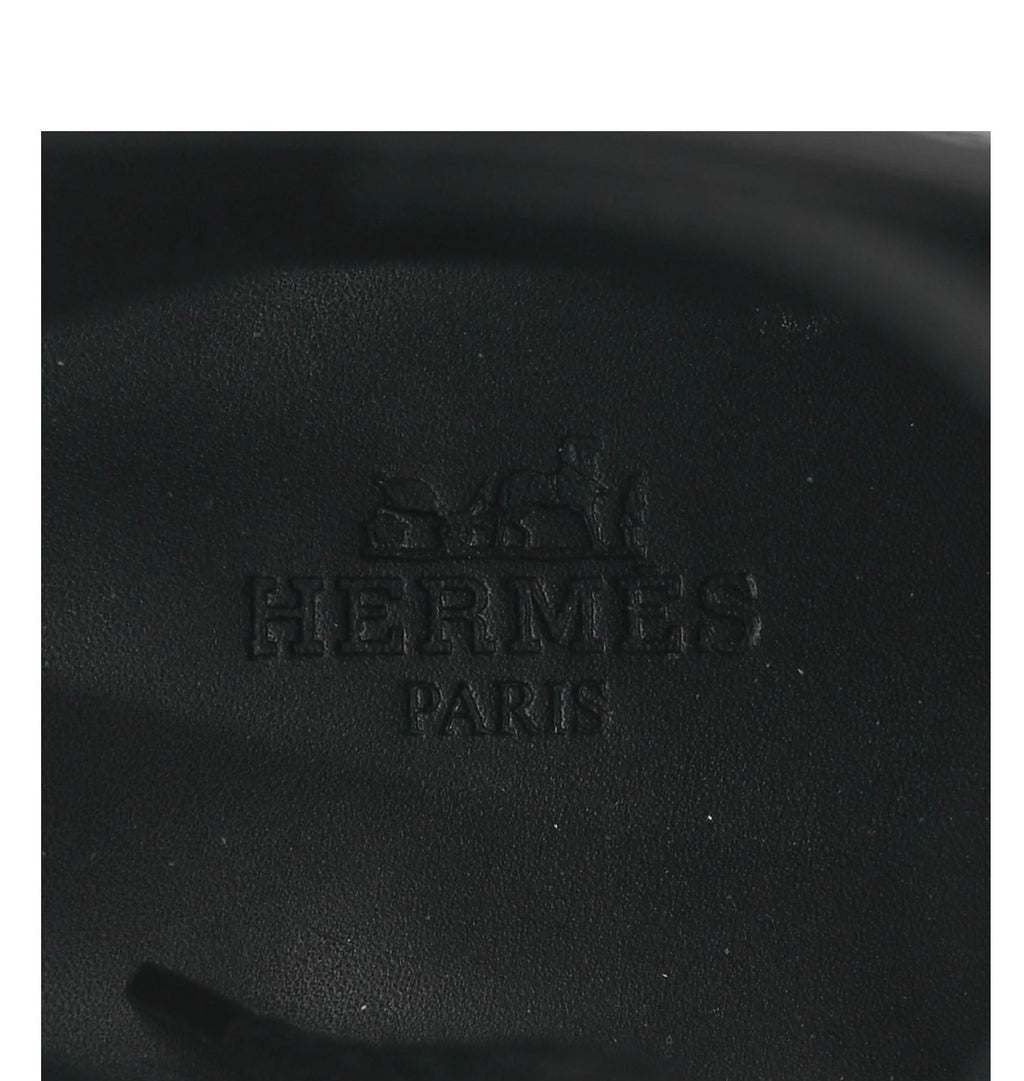 Hermes Glossed Calfskin Funk Ankle Boots 36 Black Shw
