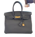 Hermes Birkin 35 Gris Etain Togo Gold Hardware