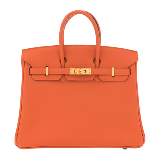 HERMES- BIRKIN 25 ORANGE TOGO GOLD HARDWARE