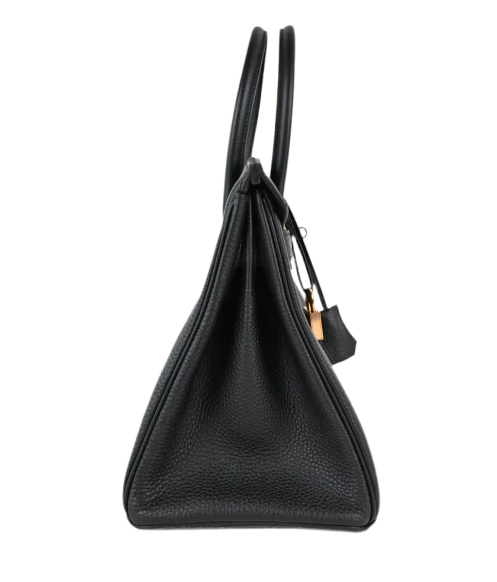 Birkin 30 Noir Togo Rose Gold Hardware