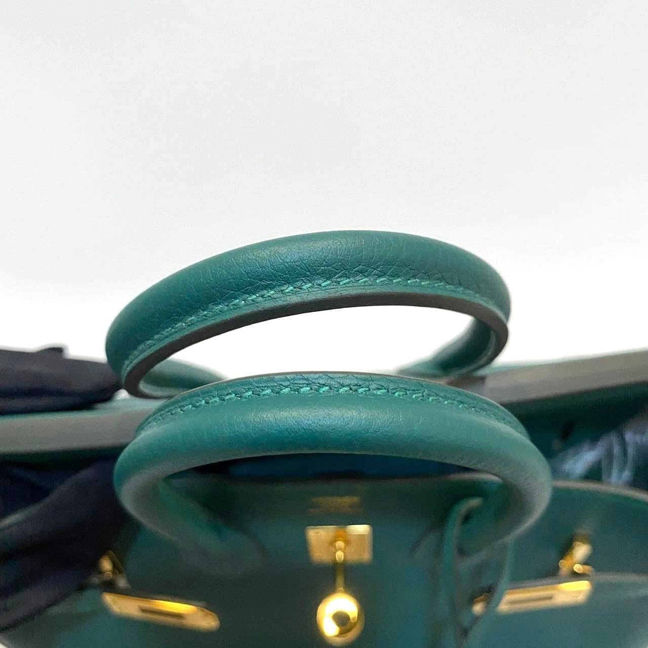 HERMES - BIRKIN 25 MALACHITE TOGO GOLD HARDWARE