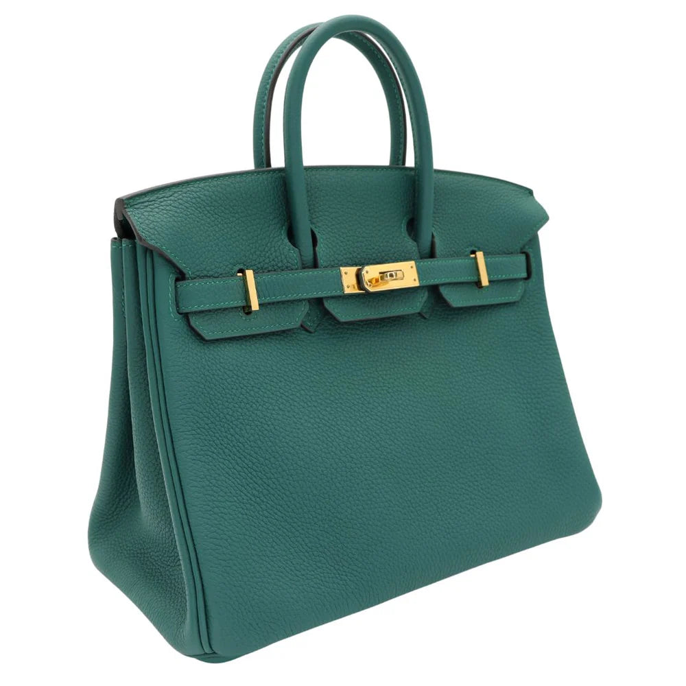 HERMES - BIRKIN 25 MALACHITE TOGO GOLD HARDWARE