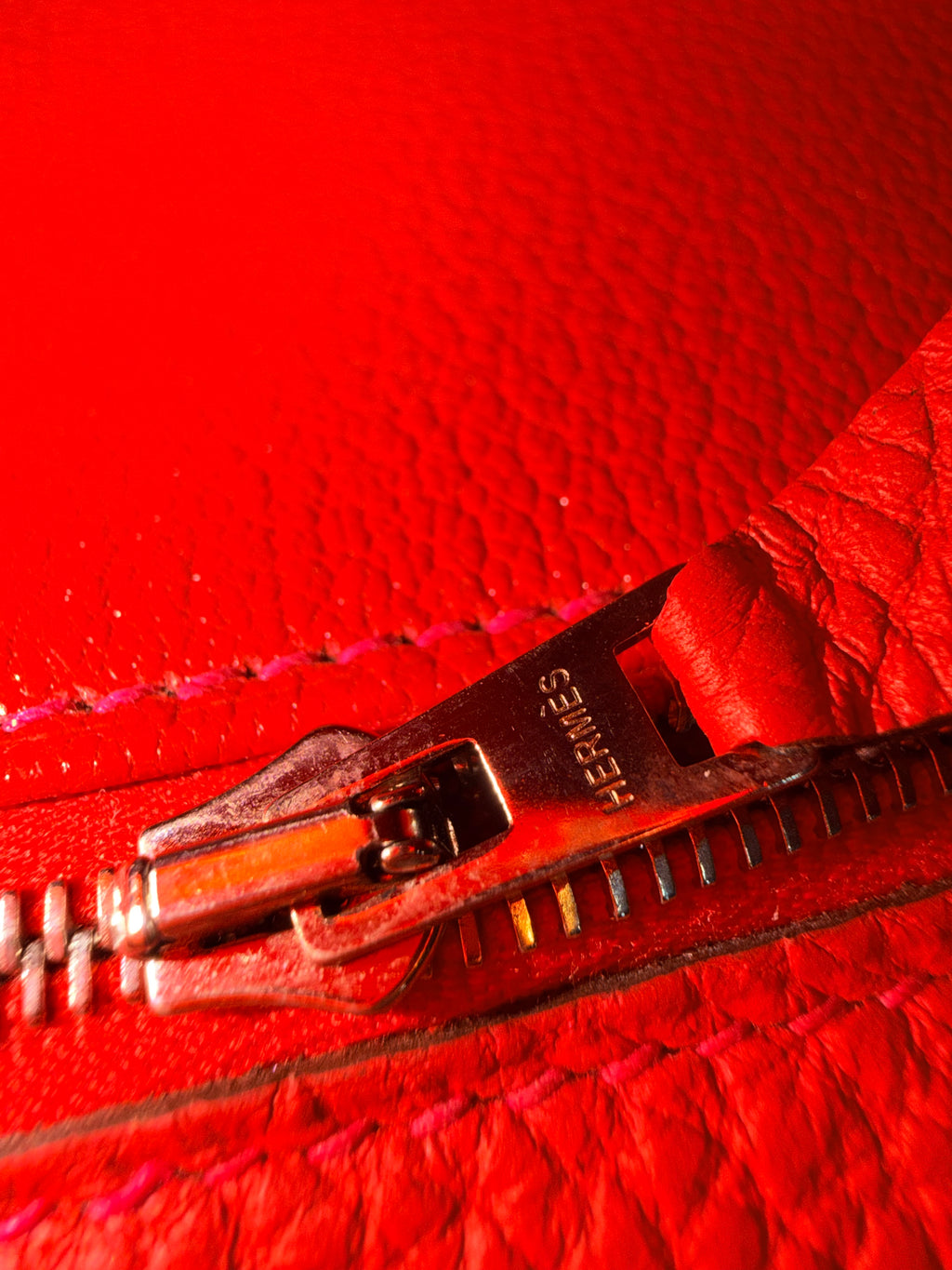 Hermes Kelly 32 Rouge Casaque Togo Palladium Hardware