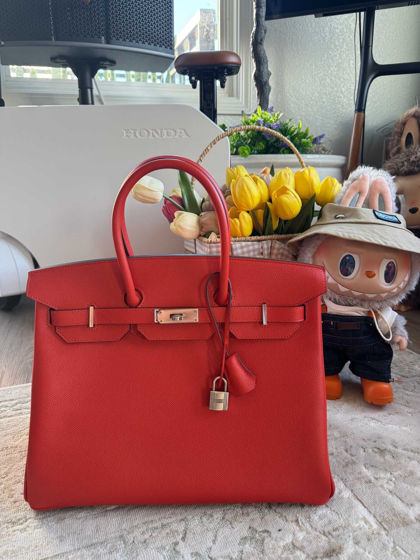 Hermes - Birkin 35 Capucine Epsom Palladium Hardware
