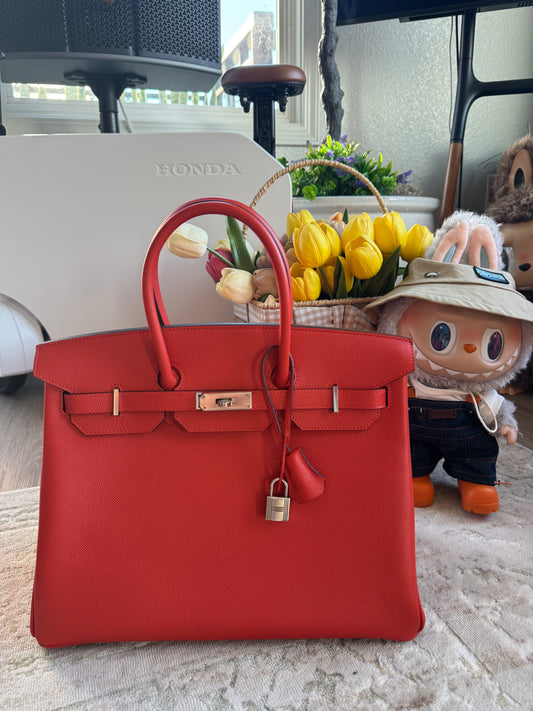 Hermes - Birkin 35 Capucine Epsom Palladium Hardware