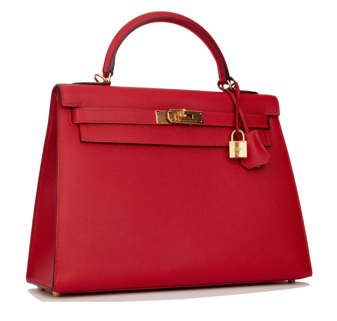 Kelly Sellier 32 Rouge Casaque Epsom Gold Hardware