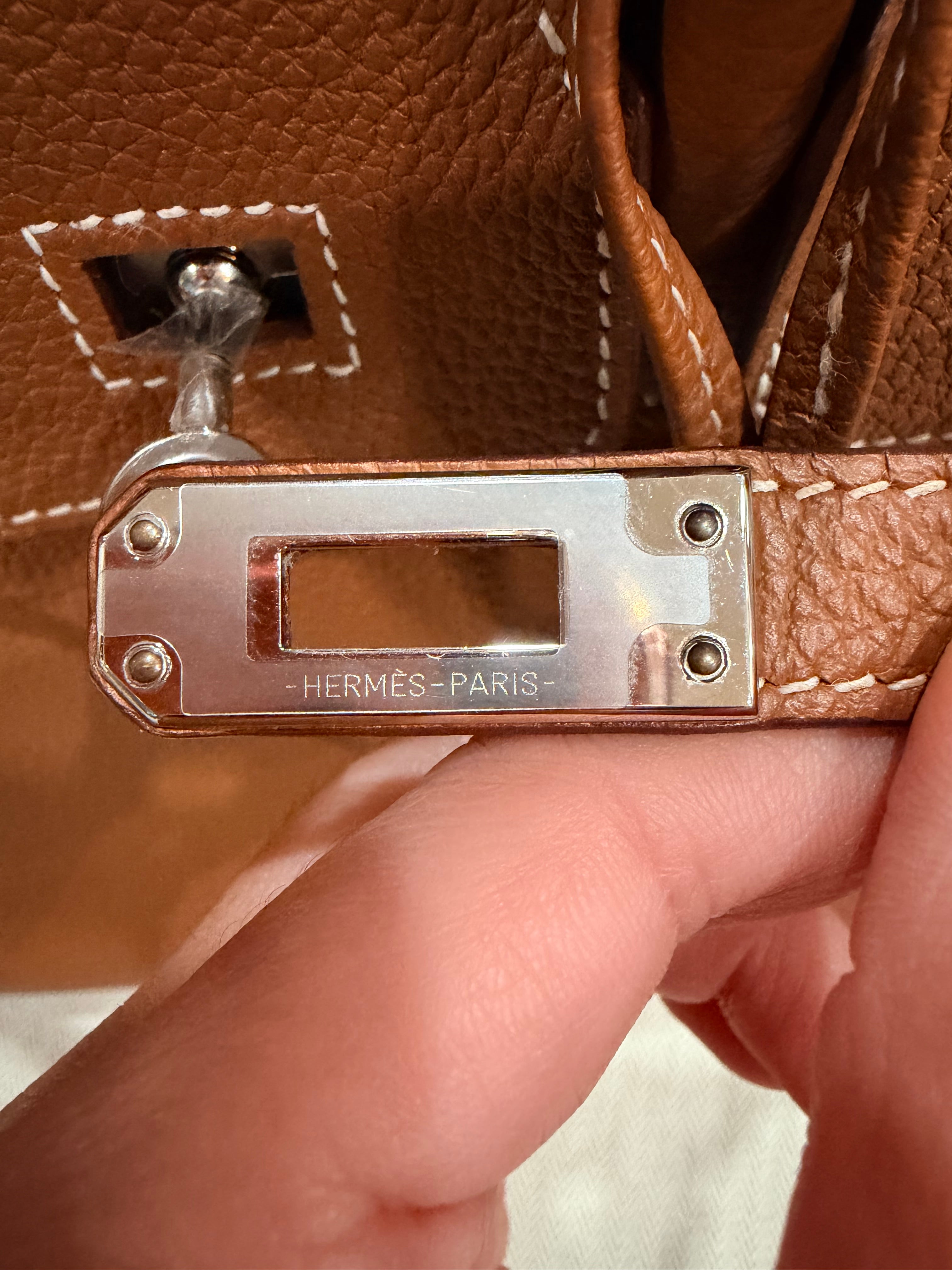 Birkin 25 Gold Togo With Palladium Hardware