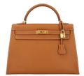 Hermes Kelly Sellier 32 Gold Epsom With Gold Hardware