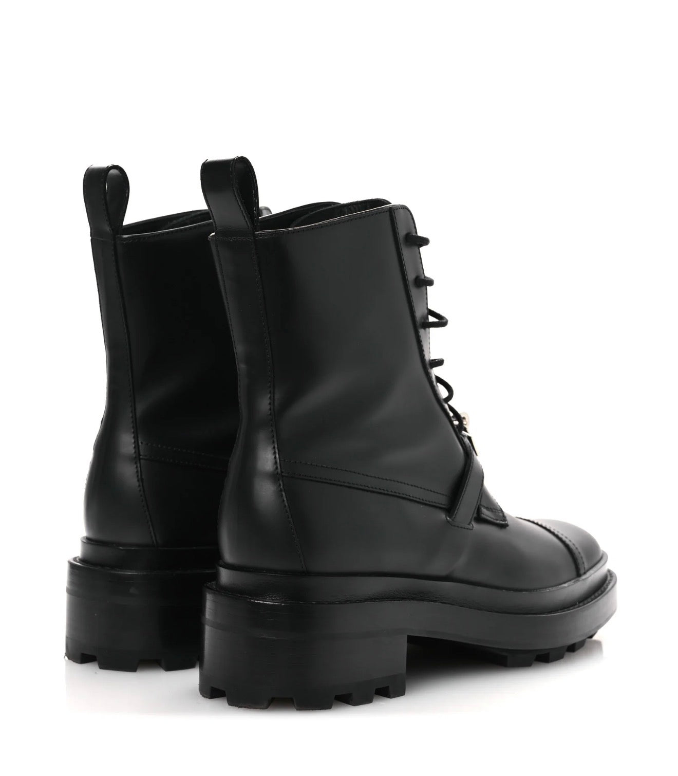 Hermes Glossed Calfskin Funk Ankle Boots 36 Black Shw