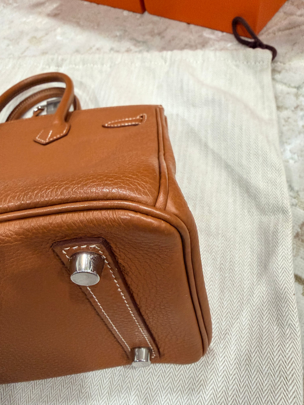 Birkin 25 Gold Togo With Palladium Hardware