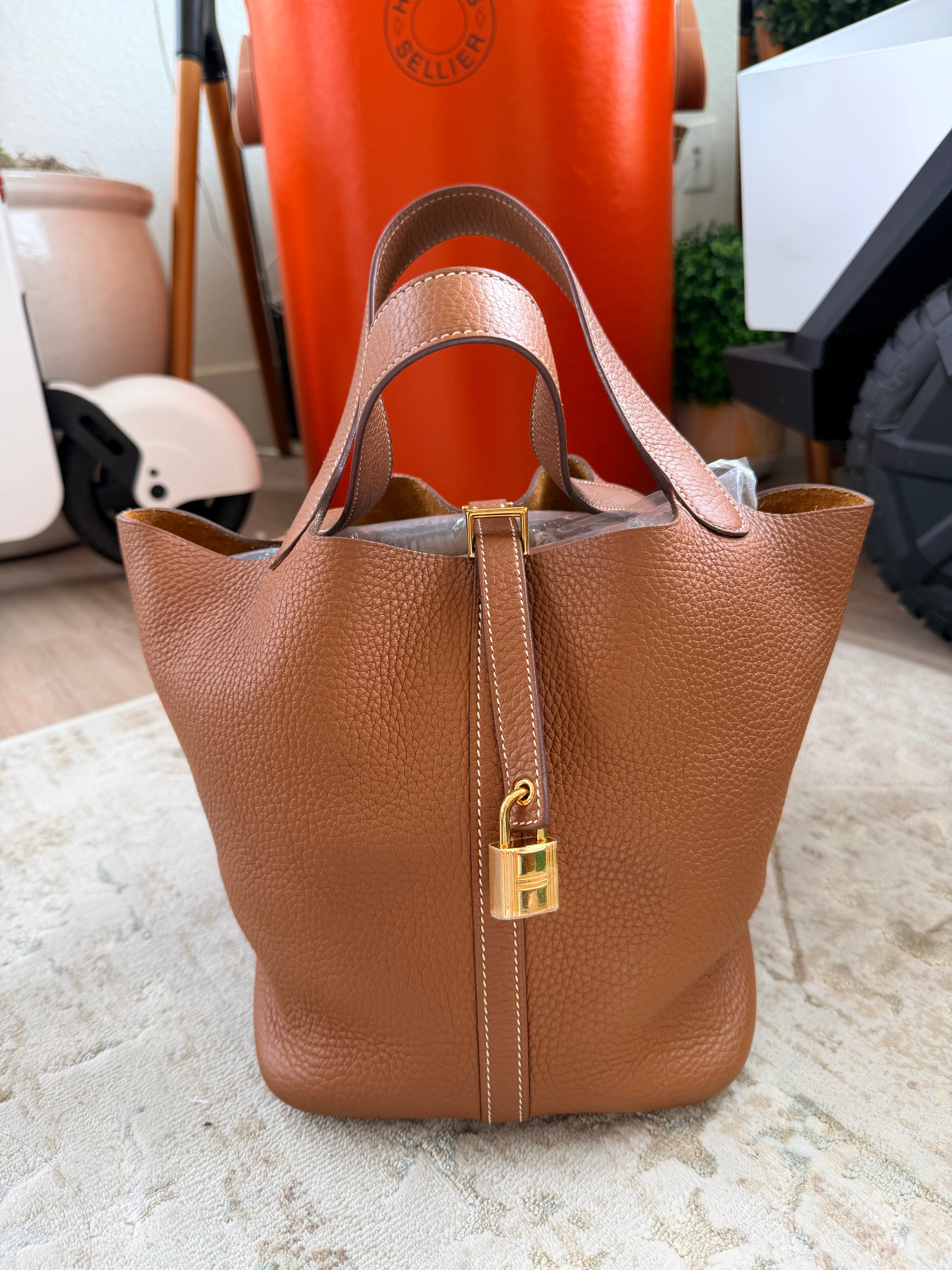 Hermes Picotin 22 Gold Clemence Gold Hardware