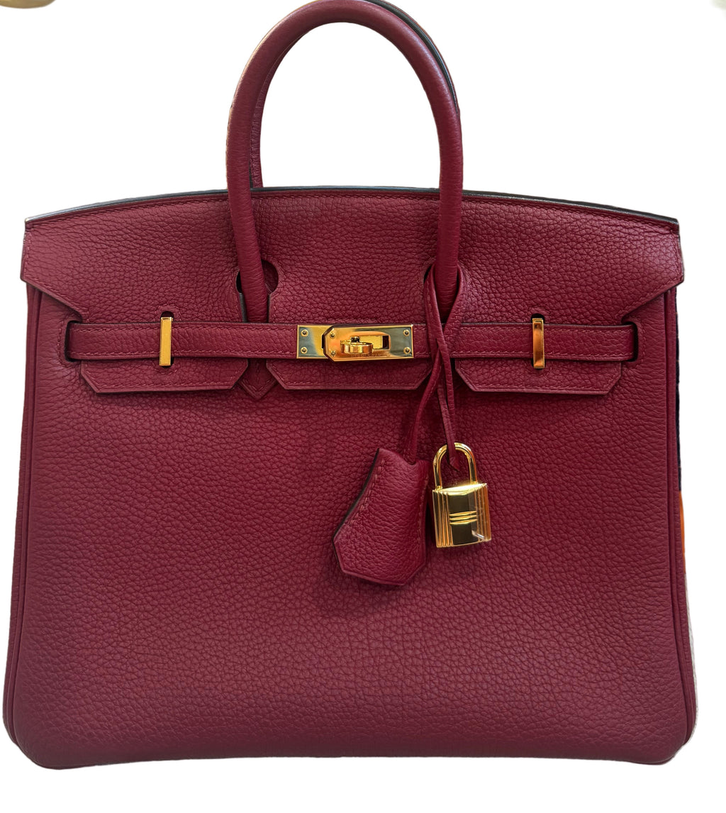Hermes Birkin 25 Rouge Grenat Togo Gold Hardware