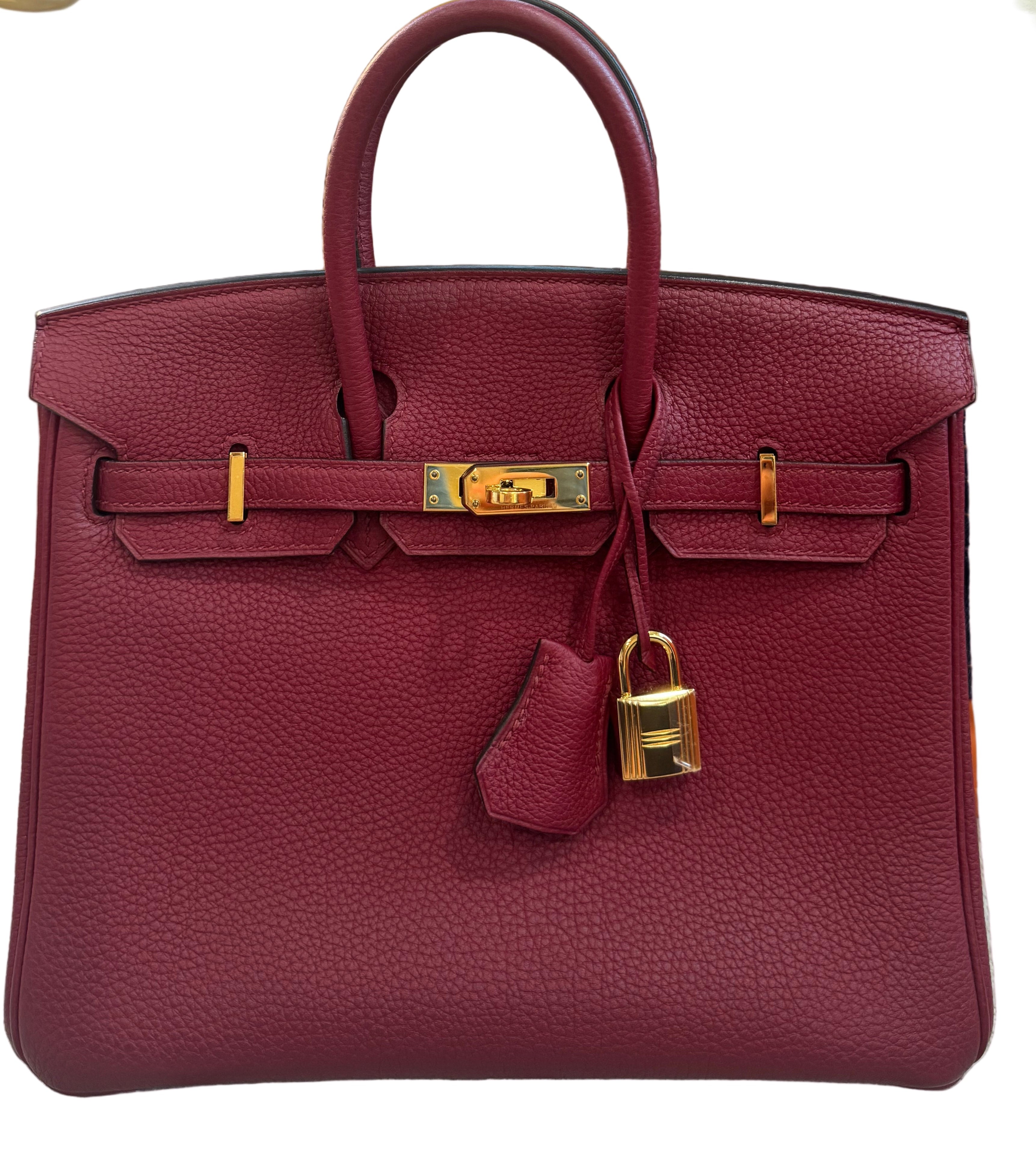 Hermes Birkin 25 Rouge Grenat Togo Gold Hardware