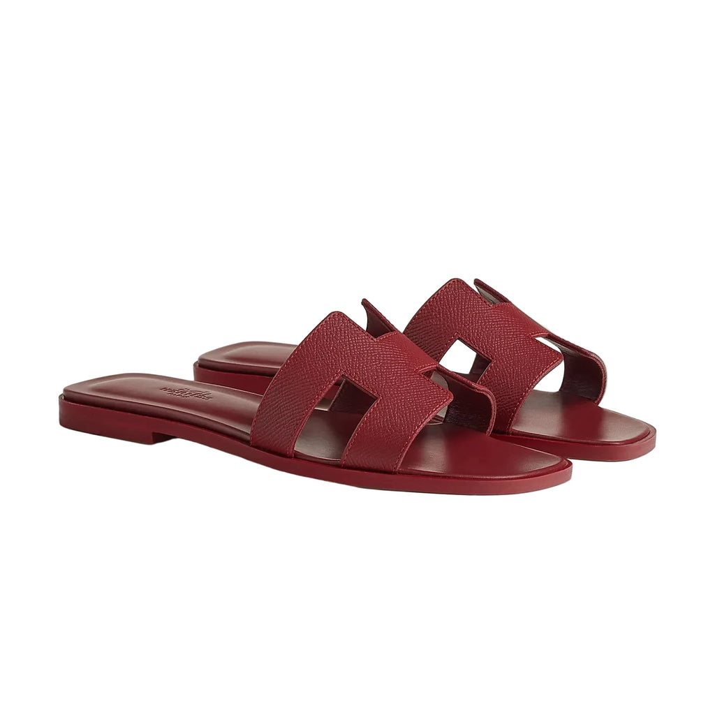 Hermes Oran Sandal Rouge H Epsom Size 36