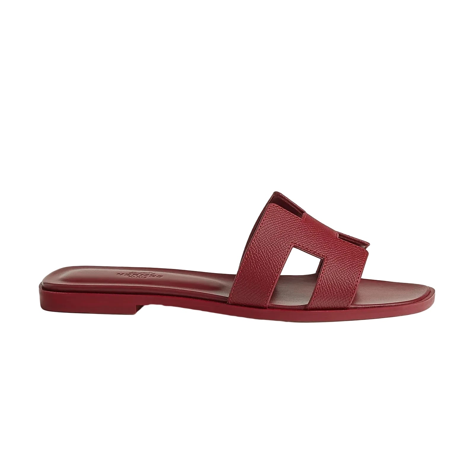 Hermes Oran Sandal Rouge H Epsom Size 36